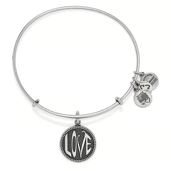 Alex and Ani Bangle Love Bracelet & Sorrelli Riveting Romance Cuff Bracelet Set - Picture 2 of 3